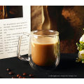 12 oz Strong Double Wall Insulated Borosilicate Thermo Glass Mug for Coffee Tea